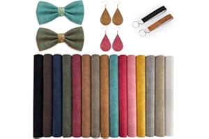 XHT 15 pièces 21 x 30 cm Cuir synthétique souple, simili-cuir pour travaux manuels, couture, projets DIY