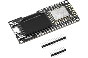 ‎XTVTX ESP8266 Node-MCU Entwicklungsplatine Node-MCU WiFi mit 0,96 Zoll OLED Display, CH-340 Treiber, ESP12E WiFi Wireless Module, und Micro USB Kompatibel mit Arduino IDE Micropython