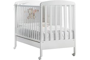 Kiby® Lettino Armonia, Rete con 2 Posizioni, Sponde Regolabili e Cassetto (Legno di Faggio Certificato FSC®)