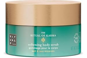 RITUALS The Ritual of Karma Body Scrub, Summer Scented Salt Scrub with Sea Minerals, Preps Skin for Summer Radiance, 94% Natural Origin Ingredients, 300g