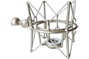 keepdrum MS088SV Silber Mikrofon-Spinne elastische Halterung für Rode Mikrofone NT1-A Podcsater Procaster
