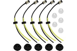 AFASOES 5Pcs Filtro Gasolina Desbrozadora Tubo Gasolina Tubo Carburador Desbrozadora Manguera Gasolina Universal con 5Pcs Carburador para Desbrozadora Cortadoras Cortacésped, 5.5 mm (OD), 2.8 mm (ID)
