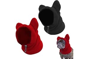 DINGFENG Cuffia per cani, 2 paraorecchie con cancellazione del rumore, cappello per cani di Capodanno, copricapo caldo per cani, sciarpa invernale per animali domestici, protezione dal vento con