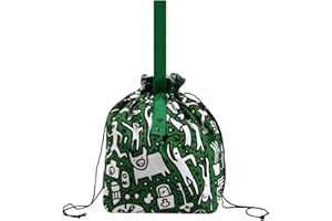 Xzeemo Borsa Porta Pranzo, Sacchetto Porta Pranzo, Pranzo al Sacco in Tessuto, Borse Porta Alimenti Pieghevole, Borsa Pranzo con Coulisse per Donna Uomo Bambini Ragazzo Lavoro Scuola Campeggio (D)