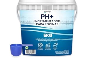 PLANTAWA Incrementador pH Piscina Plus 5Kg | Elevador pH+ para Piscinas y Spas en Formato Polvo, Aumenta el pH del Agua, Mantenimiento Fácil, Efectivo y Duradero., El embalaje puede variar