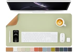HOMIEAZICOZI Korkowa mata na biurko, dwustronna, podkładka, do biura i domu, do uporządkowania biurka, na akcesoria, idealna duża podkładka pod mysz, jasnozielona, 80 x 40 cm