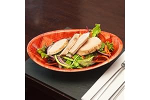 OLYMPIA "Genware GC849 Woven Wood Bowls, Oval, 9" x 7" Singles"