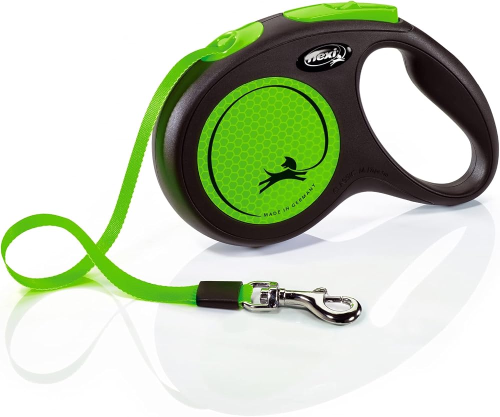 Flexi New Neon M Beden Yeşil 5MT Şerit Tasma