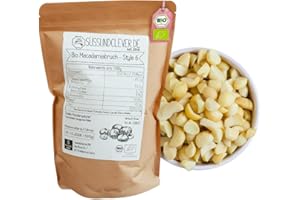 ‎SÜSSUNDCLEVER.DE EST 2016 süssundclever.de® Bio Macadamiabruch | Macadamiakerne | 1,0 kg | Macadamia | Style 6 | plastikfrei und ökologisch-nachhaltig abgepackt