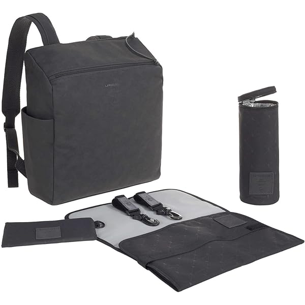 Fexkean Babyluierrugzak, schoudertas, luiertas, rugzak met aankleedonderlegger, grote reis-luiertas voor mama en papa, multifunctionele handtas, babytas, boodschapper, roze/beige, 39 x 35 x 20 cm