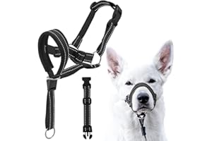 TOEECY Collar Ronzal HALTI Arnés Perro Antitirones Ajustable y Ligero Collar de Adiestramiento Adiestramiento Canino Antitirones Cómodo Seguro para Paseos y Entrenamiento (M)