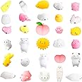 Mochi Squishy Toys for Party Bag Fillers,30Pack Moochies Squishy Animals Mini Moji Fidget Toy Small Mochi Squishes Toys Fidget,Small Prize Bag Fillers for Kids Girls Boys Party Favors/Classroom Prizes