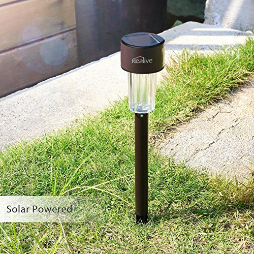 Kealive LED Solarleuchte Garten Lampe mit Erdspieß Wegeleuchten Gartenleuchte aus Edelstahl, 6er Set Wasserdicht für Außen / Landscape / Outdoor (LT-SO1) - 2