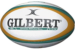 Gilbert Pallone da rugby misura 1, prodotto con licenza ufficiale Australia, materiale di alta qualità e loghi Australia, fornito sgonfio