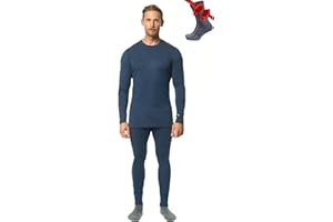 MERINO.TECH Męskie spodnie z wełny merynosów, 100% wełna merino, bielizna termiczna typu long johns, dostępna w wersji grubej, średniej i lekkiej, idealna jako warstwa bazowa, z opcją dopasowania skarpet