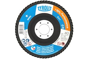 Tyrolit Disco de listones básico 34318370, ZA60-B, 27 A, 125 mm x 22,23 mm, caja de 1