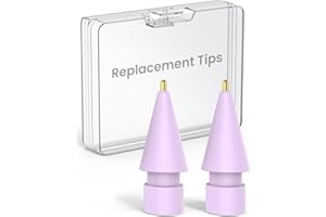 Delidigi 2 Pezzi Punte per Apple Pencil 2nd 1st Generazione, Apple Pencil Pro e USB-C, Punta Aggiornate in Metallo Resistenti all'usura, Punte di Controllo Precise a Punta Fine per Apple Pencil