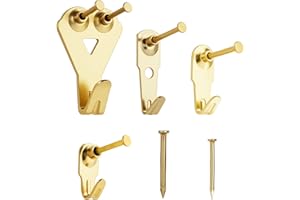 YHYZ Picture Hooks Heavy Duty, Picture Hanging Kit: Hangers (50 30 20 10 lbs) + Nails, Hanging Clock Photo Mirror Painting, for Plasterboard Wood Dry Walls Hardwall