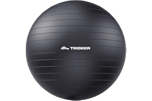 Trideer Gymnastikball – Sitzball, Pilates Ball für Büro & Rückentraining, Balance Ball für Schwangerschaft & Yoga, Anti-Burst mit Pumpe