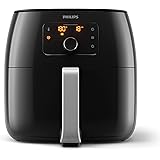 Philips Airfryer XXL Premium - 7,3 L, Friggitrice Senza Olio, Tecnologia Rapid Air e Fat Removal, App NutriU (HD9650/90)