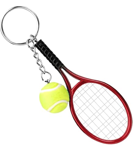 Portachiavi Tennis Con Pallina E Racchetta - 3 Pezzi Colorati - Foto 12
