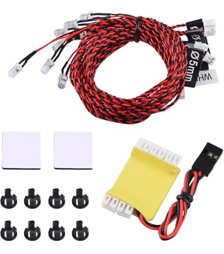 Segrehy RC LED Blinklichtsystem - 8 Lichter Für Flugzeuge & Hubschrauber
