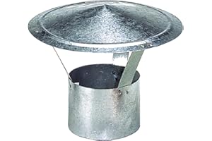 WOLFPACK LINEA PROFESIONAL Wolfpack Sombrero Galvanizado para Estufa, Chimenea, Extracción de Humos, Para tubo Ø 110 mm.