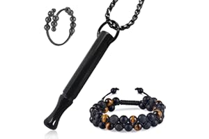 Carreneu Halskette Rauchfrei Rauchentwöhnung Hilfsmittel Halskette Rauchfrei Original Rauchentwöhnung Kette Achtsamkeitskette Lindert Stress und Reduziert ängste Mit 1 Armband 1 Angstring