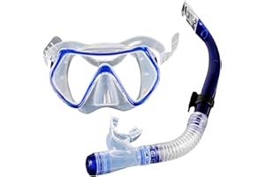 duhe189014 Snorkel Set Snorkeling Facewear Anti-Fog Anti-Leak Dry Snorkel SetEasy Breathing Snorkelling Gear with Breathing Tube for Adults outgoing