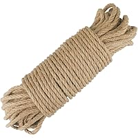 jijAcraft 6MM Hanfseil Jute-Schnur,20M Seil Schnur Dicke Natürliche Garten Bastelschnur fürs Gartenarbeit Dekorieren…