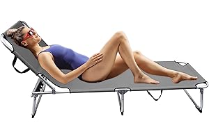 MaxxGarden Foldable Terrace Lounger - Chaise Longue de Jardin, Pliable - Utilisation pour la Plage, Le Camping, Le Balcon, etc. Charge utile de 110 kg, Chaise Longue d'extérieur