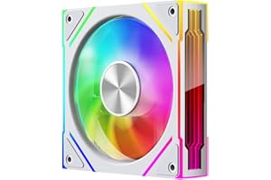 Jungle Leopard Star Stone V2 ARGB Ventilateur de châssis d'ordinateur (White, Reverse Flow)