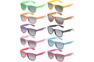 FSMILING Nerd Lot de lunettes de soleil pour homme et femme Multicolore, mélangé 10paires