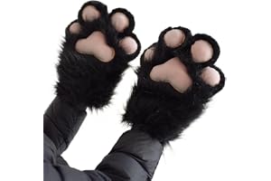 1 par plysch päls tassar i mitten, fursuit paws, katt paw gloves, furry Paw Cat Paw Handskar plysch Furry Paws mitten Therian Handskar