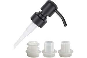 ‎ALTGLAS ALTGLAS Seifenspender Pumpkopf 'Zagreb' - Edelstahl Aufsatz mit Set aus 3 Dichtungsringen für 18-23mm Flaschen - Upcycling Pump Spender aus Flaschen Bauen, z.B. Hendrick's, Monkey (Matt Schwarz)