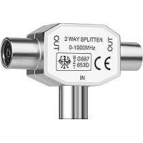 POPPSTAR 2x TV Sat TV Coax Distributore Coassiale A Croce - Foto 7