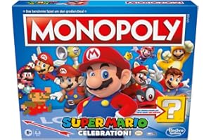 Monopoly E9517100 Super Mario Celebration gra planszowa dla fanów Super Mario, od 8 lat, z efektami dźwiękowymi z gry wideo, multi, standardowa