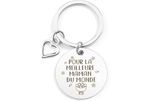 QONCV Cadeau Fete des Meres, Cadeau Merci Maman Anniversaire Noel Noël Idee Idées Cadeaux Femme Maman Original Porte Clef Personnalisé,Cadeaux Fête des Mères Saint Valentin Remerciement