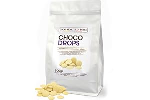 CACAO VENEZUELA DELTA Cacao V Delta Chocolate Blanco Profesional 500g – Cobertura en Obleas con Manteca de Cacao – Ideal Repostería, Rellenos, Ganaches y Decoraciones – Fluidez densa para mayor control y acabados limpios