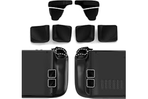 playvital Design for Steam Deck Back Buttons & Shoulder Buttons Trigger Enhancement Set, LR Increaser Trigger Grip + Back Button Improvement Accessories for Steam Deck OLED & LCD - Black