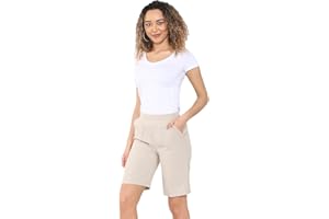 STYLO ONLINE Ladies Shorts – Women's Half Elasticated Waist Lightweight Capri Shorts with 2 Pockets, Stretch Joggers for Summer, Gym, Beach & Holiday Wear – Comfortable & Stylish –Sizes 10 to 24