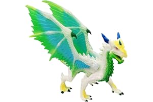 Doyomtoy Bambini Dragon Figure Model,Drago Volante Ghiaccio,Figura Dipinta a Mano,Figure in Dragon Model Collection Educational Toy(Drago di verde)