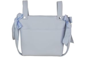Bolso para Silla de Paseo - Talega para silla de Paseo Rosy Fuentes- Incluye Asa larga para el hombro, bolsillos interiores y Lazos - Limpieza Sencilla 0-celeste