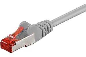 Goobay Câble réseau Cat 6 Câble LAN pour Gigabit Ethernet S-FTP, 20m, gris, 1