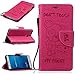 Produktbild Nancen Huawei P9 Lite / P9 mini (5,2 Zoll) Hülle, [Bär - Don't Touch My Phone] Serie Weich Leder Handyhülle Tasche Wallet Flip Case Book Cover Etui, Niedlich Bär Muster Design Ledertasche Lederhülle Schutzhülle mit Standfunktion Brieftasche und Kartenfächer