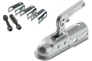 LEISURE MART Trailer coupling hitch pressed steel, universal 1300kg 35-50mm coupling kit Pt no. LMX2187