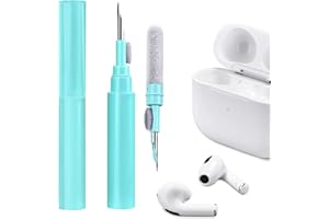 ICARER Clean Kit para AirPods Pro 3 AirPods Pro 2 AirPods Pro AirPod 2/3/4, 3 en 1 Kit de Limpieza Auriculares multifunción Herramienta Cepillo Suave Flocado Esponja para iPhone Cámara Teclado-Verde