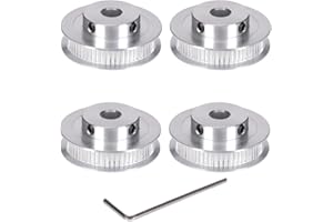 BZ 3D GT2 - Puleggia dentata in alluminio con 60 denti 5 mm, per stampanti 3D di larghezza 6 mm, confezione da 4 pezzi.(Foro 60 denti: 5 mm)