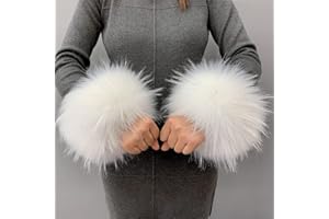 Katutude Polsino Polso in Pelliccia, Inverno Pelliccia Sintetica con Polsino Sintetica più Caldi Polsini da Stivale, Morbido Polsini Finta Pelliccia Volpe Finta per Peluche Accessorio Abbigliamento