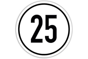 ‎KAVARO Kavaro 25 km/h Aufkleber | Aufkleber für Kleinkrafträder, Traktoren, Baufahrzeuge etc. | Tempo 25 | Plakette | 25 kmh Aufkleber nach DIN1451 | 100% witterungsbeständig | UV-Schutzschicht | 20cm